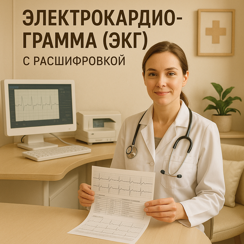 Электрокардиограмма (ЭКГ) с расшифровкой